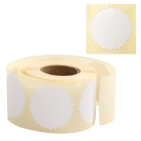 Наклейки для опечатывания документов Brauberg Звездочка 52мм, белая, 500шт