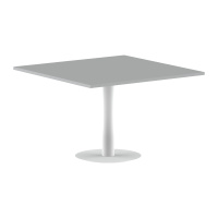 Конференц стол ПРГ-6 Металлик/Белый 1200х1200х750