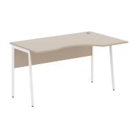 Стол прямой СА-2P(R) Мокачино/Белый 1400х900х755 IMAGO PLUS