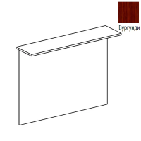 Стойка ресепшн Skyland Dex DMS 160, бургунди, 1600х400х1200мм