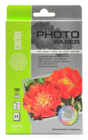 Фотобумага для струйных принтеров Cactus CS-MA619025 10x15см, 25 листов, 190 г/м2, белая, матовая