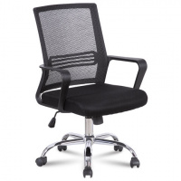 Кресло офисное Brabix Daily MG-317 ткань, черная, крестовина хром