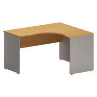 Стол угловой Skyland Imago СА-4, эргономичный, правый, клен/металлик, 1600х1200х755мм