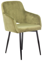 Кресло офисное Бюрократ CH-380F ткань, фисташковая Italia 12, на ножках металл черный