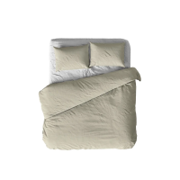 Комплект постельного белья Niteva поплин серо-бежевый евро