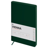 Ежедневник датированный 2025г., А5, 176л., мягкий переплет, кожзам, BG 'Vienna. Dark green', темно-з