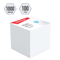 Блок для записей непроклеенный Berlingo Premium белый, 9х9х9см, 1000 листов