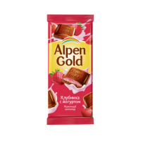 Шоколад Alpen Gold клубника/йогурт, 85г