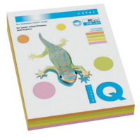 Цветная бумага для принтера Iq Color neon 4 цвета, А4, 200 листов, 80г/м2, RB04