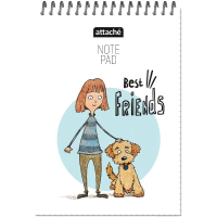 Блокнот Attache Персона, А5, 60 листов, в клетку, на спирали