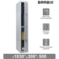 Шкаф для одежды металлический Brabix LK 12-30 1830х300х500мм