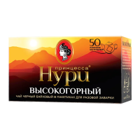 Чай Принцесса Нури Высокогорный, черный, 50 пакетиков без ярлычков