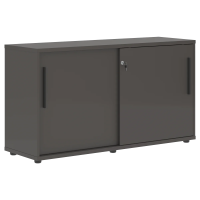 Шкаф низкий с дверьми купе ELC 1343 Мокко/Черный/Мокко 1346х430х750 EDIS