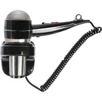 Фен настенный Nofer Hotel Line черный/матовый, антивандальный, 02058.S