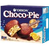 Печенье Orion Choco Pie Chocochip, c апельсином и кусочками шоколада, 360г