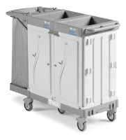 Тележка MAGIC HOTEL 840 SAFETY TTS, держ.мешка 120л, полки 2шт, 2 съемные двери,MH840S0T0VV0