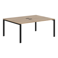 Стол 2-х местный EUWST 1713 Дуб Денвер светлый/Черный 1760х1346х750 EDIS