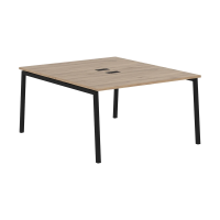 Стол 2-х местный ELWST 1316 Дуб Денвер светлый/Черный 1360х1606х750 EDIS