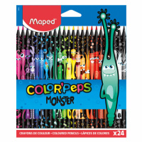 Набор цветных карандашей Maped COLOR PEPS Black Monster 24 цвета, пластиковый корпус