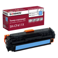 Картридж лазерный SONNEN (SH-CF411X) для HP LJ Pro M477/M452 ВЫСШЕЕ КАЧЕСТВО, голубой, 6500 страниц,