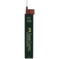 Грифели для механических карандашей Faber-Castell Super-Polymer HB, 0.5мм, 12шт