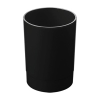 Подставка-стакан СТАММ 'Лидер', пластиковая, круглая, черная
