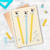 Ручка шариковая Юнландия Собачка синяя, 0.35мм, корпус ассорти