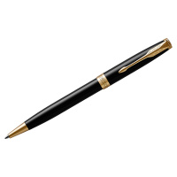 Шариковая ручка автоматическая Parker Sonnet M, черный/позолоченный корпус, 1931497