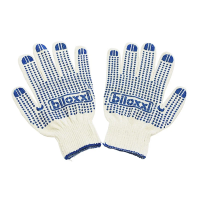 Перчатки хозяйственные Biloxxi хлопчатобумажные с ПВХ-покрытием 9.2 x 21 x 29см, 12 пар