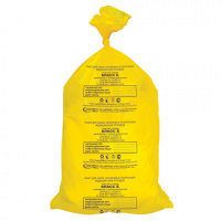 Мешки для мусора Аквикомп Класс Б медицинские 80л, желтые, 15мкм, 50 шт