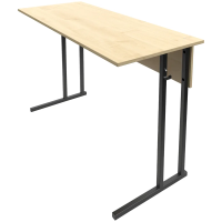Стол-парта 2 мест. нерегул.1200*500*760мм, 6гр, клен/черный