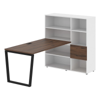 Рабочая станция EVRST 1215 Дуб Денвер тёмный/Черный 1990х1250х1355 EDIS