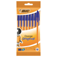 Ручки шариковые BIC 'Orange Fine', НАБОР 8 шт., СИНИЕ, линия письма 0,32 мм, пакет, 919228