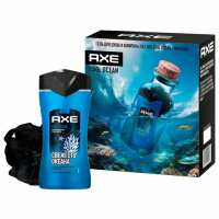 Подарочный набор AXE 'COOL OCEAN': гель для душа и шампунь 2 в 1 (250 мл) + мочалка для тела