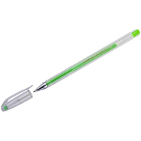 Ручка гелевая Crown Hi-Jell Color светло-зеленая, 0.7мм
