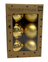 Tarrington House Набор елочных шаров золотой 5см, 12шт