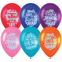 Воздушные шары Meshu Love moment 30см, пастель, ассорти, 50шт