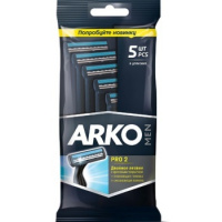 Бритвенный станок Arko T2 Pro Double с 2 лезвиями, 5шт