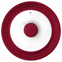 Крышка для любой сковороды и кастрюли универсальная 3 размера (24-26-28 см) бордовая, DASWERK, 60759
