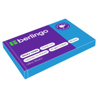 Блок для записей с клейким краем Berlingo Ultra Sticky синий, неон, 50х75мм, 80 листов