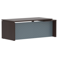 Стол руководителя TLCT 209(L) Венге Магия Z/Серо-голубой 2000х900х750 TORR LUX