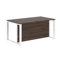 Стол руководителя EST 169H Дуб Денвер темный/Белый 1600х900х750 ENIO