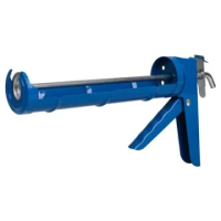 Пистолет для герметика 225мм, полукорпусной, зубчатый шток, 14219