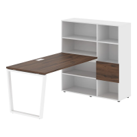 Рабочая станция EVRST 1215 Дуб Денвер тёмный/Белый 1990х1250х1355 EDIS