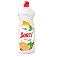 Средство Sorti для мытья посуды апельсин-мята, 900г