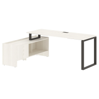 Стол с тумбой EQCT 19614 Ясень Траун/Мокко 1960х1400х750 EDIS