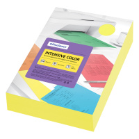 Цветная бумага для принтера Officespace Intensive Color A4, желтая, 500 листов, 80г/м2