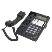 Стационарный телефон Ritmix RT-495 black спикерфон, память 60 номеров, тональный/импульсный режим, ч