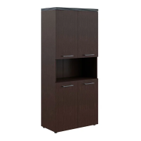 Шкаф высокий Skyland Torr THC 85.4, венге магия, 854х452х1968мм, с двумя комплектами малых дверей, с топом