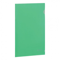 Папка-уголок Brauberg зеленая, A4, 100мкм